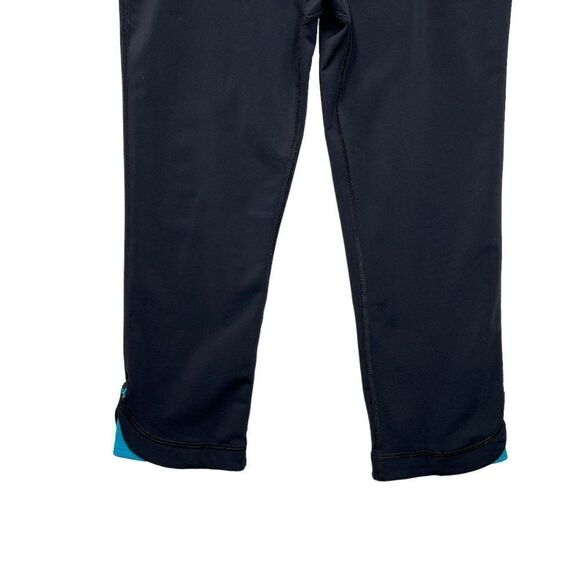 Under Armour Tights Women's Size Small Black Turquoise Capri Leggings - Picture 4 of 11